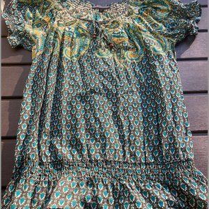 Two Nine West Paisley Tunic Tops M